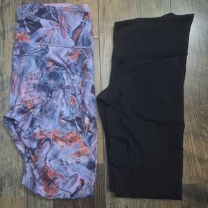 lululemon athletica Multicolor and Black Leggings